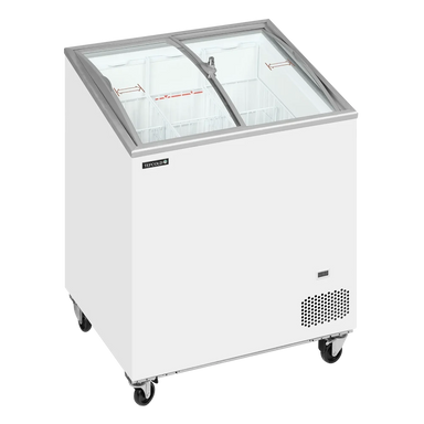 Tefcold IC201SCEB Frysbox med glaslock på hjul