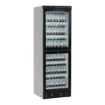 Tefcold SCU2375 Displaykyl fylld med vattenflaskor i två zoner