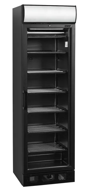 TEFCOLD UFSC 371 GCP displayfrys i svart design