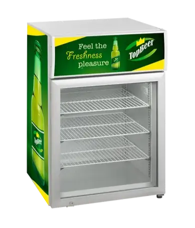 Tefcold UF100GCP Displayfrys med TopBeer-design och fyra hyllor
