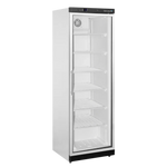 Tefcold UF400G Displayfrys med vit ram och glasdörr i fullhöjd