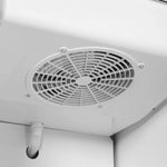 Fläktdetalj i taket på TEFCOLD UF400VG Displayfrys för jämn kylfördelning