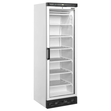 Tefcold UFFS371G Displayfrys med transparent dörr och sex hyllplan