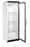 Tefcold UR400G Displaykyl öppen med tomma hyllor och glasdörr.