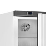 Övre delen av Tefcold UR400G Displaykyl med digital temperaturdisplay och fläkt.
