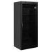 Stängd Tefcold UR600BG Displaykyl med svarta hyllor och glasfront.
