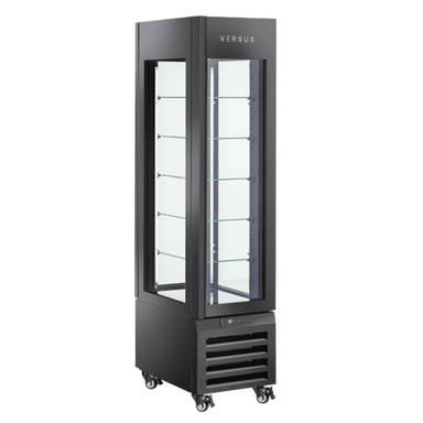 Cool Head VFP 304B Kylmonter med glas på alla sidor och hjul.