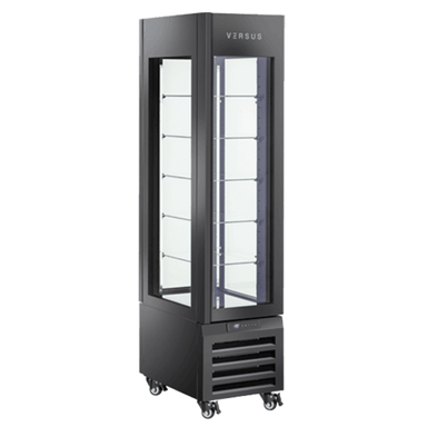 Elegant Cool Head VRP 304B Kylmonter med helglasdesign och hjul.