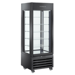 Cool Head VRP 404B Kylmonter i helsvart design med LED-belysta hyllor.