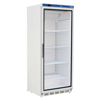 SARO HK 600 GD V2 Displaykyl med fyra hyllplan och glasdörr