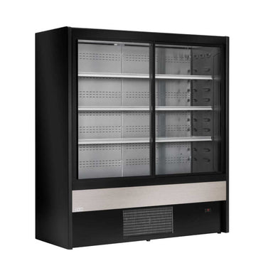 Zoin Cervino väggkyl i svart utförande med ljus träfront.