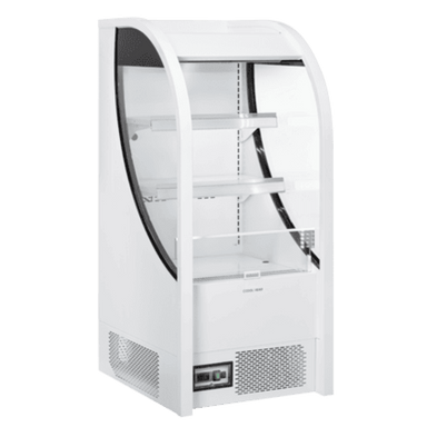 Vit modell av Cool Head FT 188 med LED-belysning och justerbara hyllor