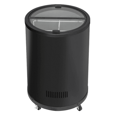 Cool Head HN 80 svart rund burkkyl med glasslock och hjul