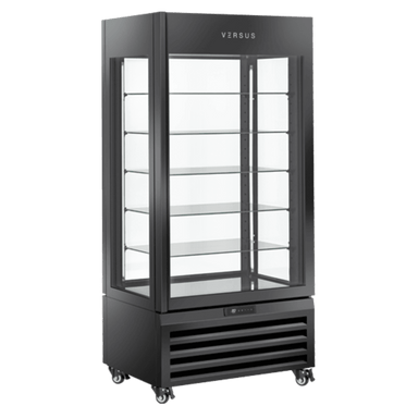 Cool Head VFP 604B Kylmonter med glashyllor och glasdörr.