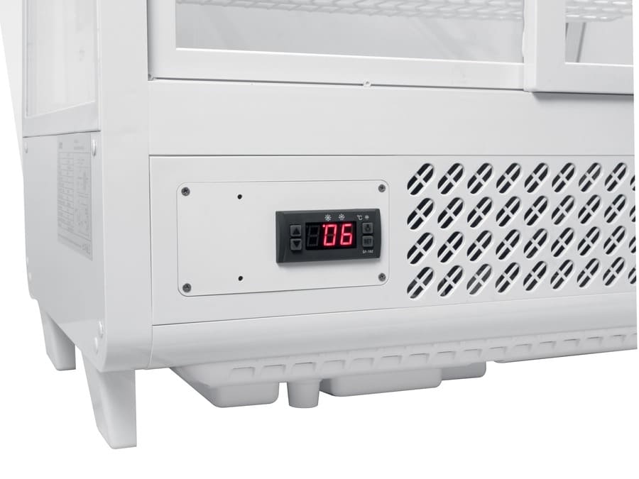 Digital temperaturdisplay på SARO KATRIN kylmonter, visar aktuell temperatur i °C på frontpanelen.