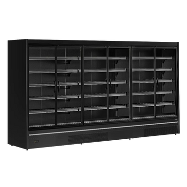 TEFCOLD MDCA3750HB väggkyl tom med glasdörrar och hyllplan