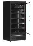 TEFCOLD MDCA937HB väggkyl med öppen glasdörr och tomma hyllor