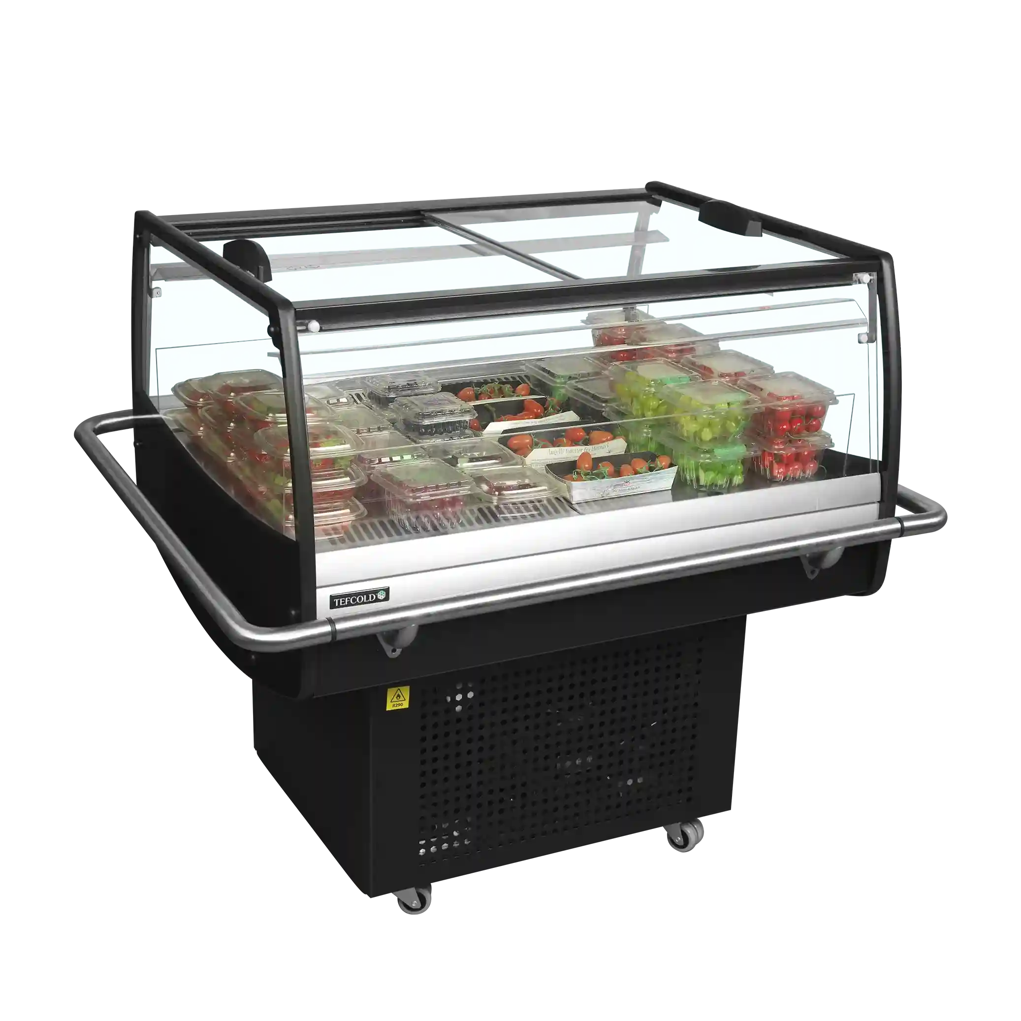 Fylld TEFCOLD PDC90SL-2 ö-kyl med livsmedel
