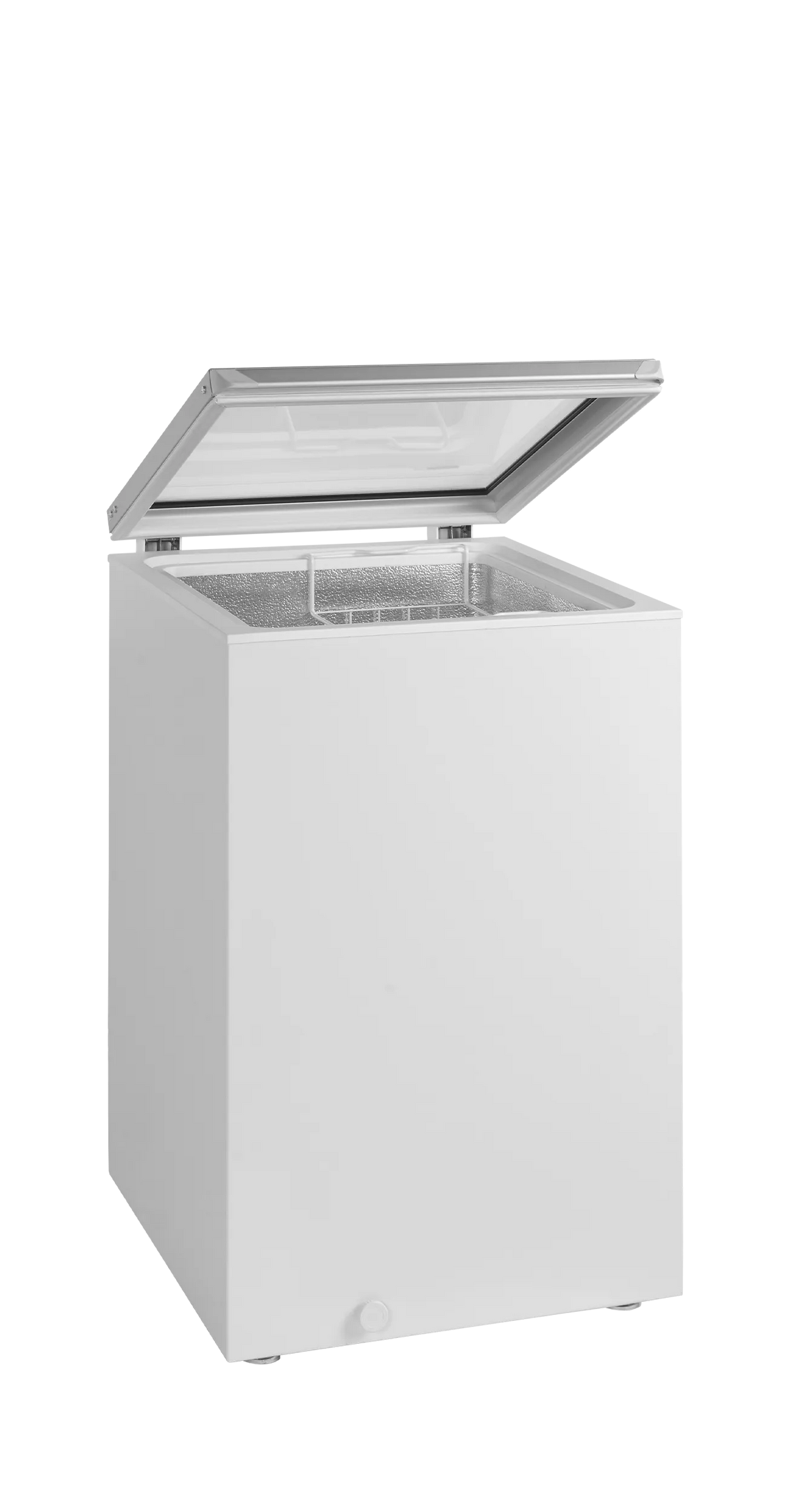 TEFCOLD ST160 Frysbox med invändig korg och öppet lock.