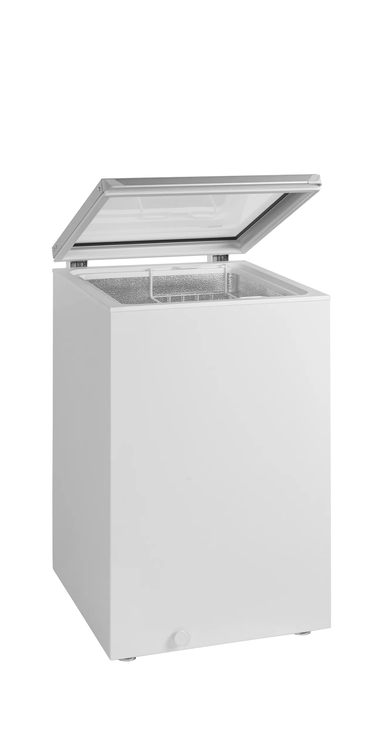 TEFCOLD ST160 Frysbox med invändig korg och öppet lock.