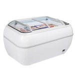 TEFCOLD TWIN HEAD-F frysbox i vitt utförande för butiksexponering.