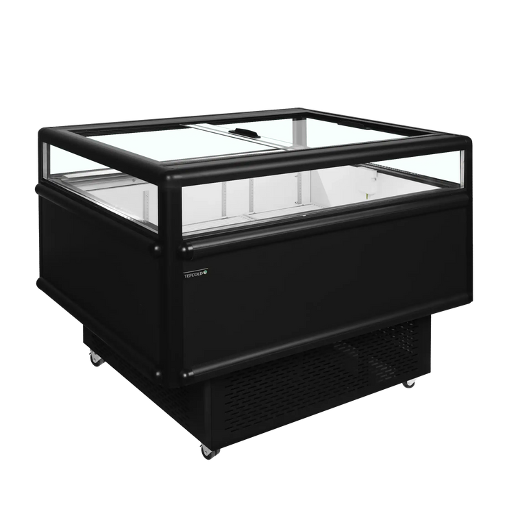 TEFCOLD UHD201 Black Frysgondol i svart med glas runt om