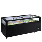 TEFCOLD View 200 CF VS frysbox med glaslock och full varuexponering.