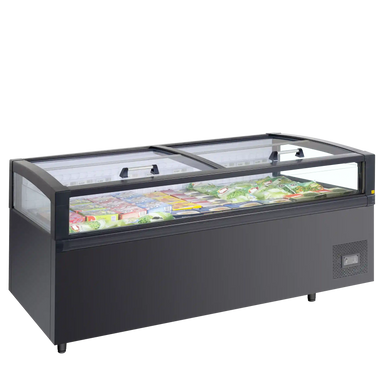 TEFCOLD View HC frysbox med bred insyn och fylld inredning.