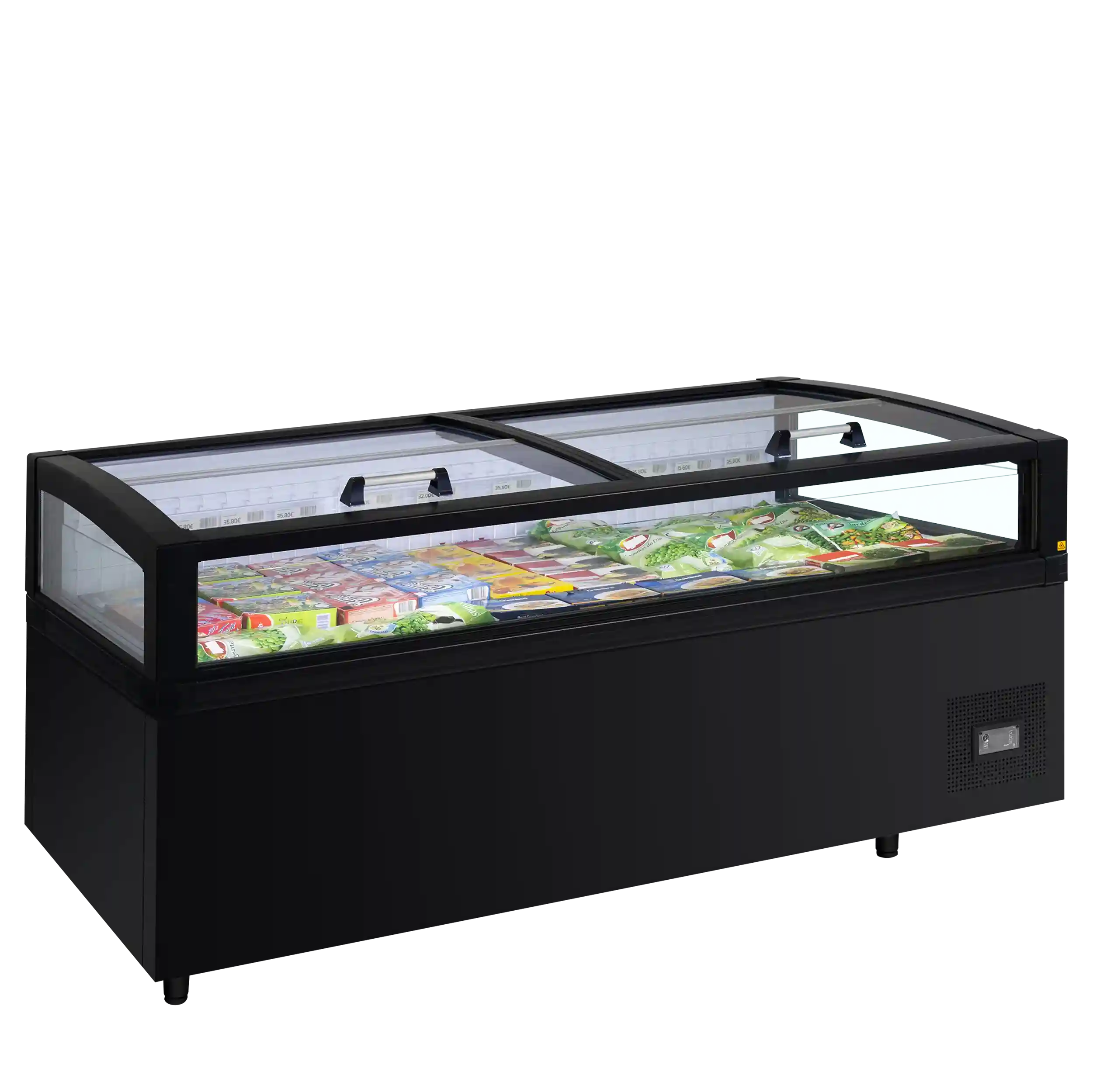 TEFCOLD View HC frysbox med glaslock och tydlig varuexponering.